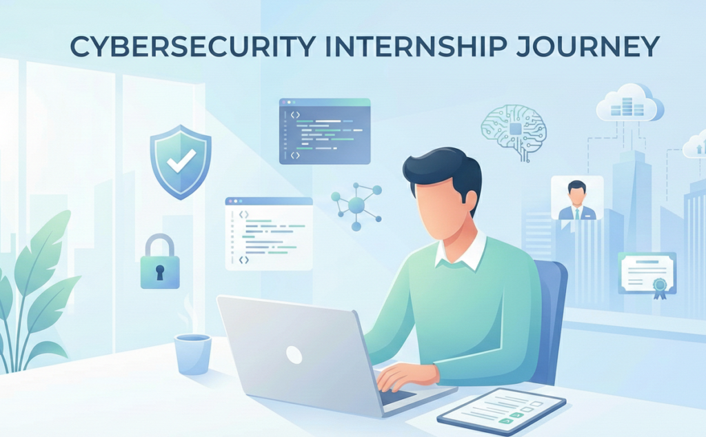 Cyber security intern gaining real-world experience during a summer internship