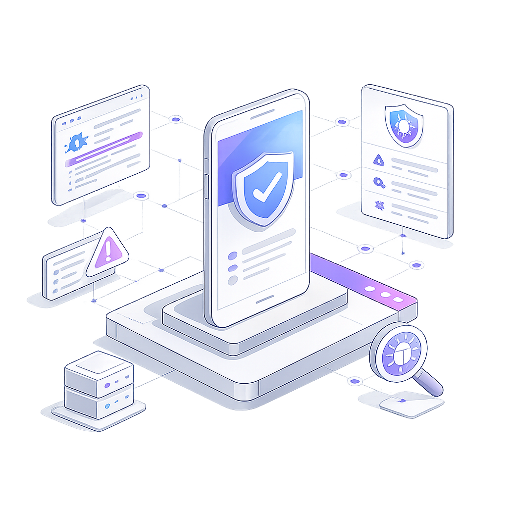 Mobile App Security Illustration